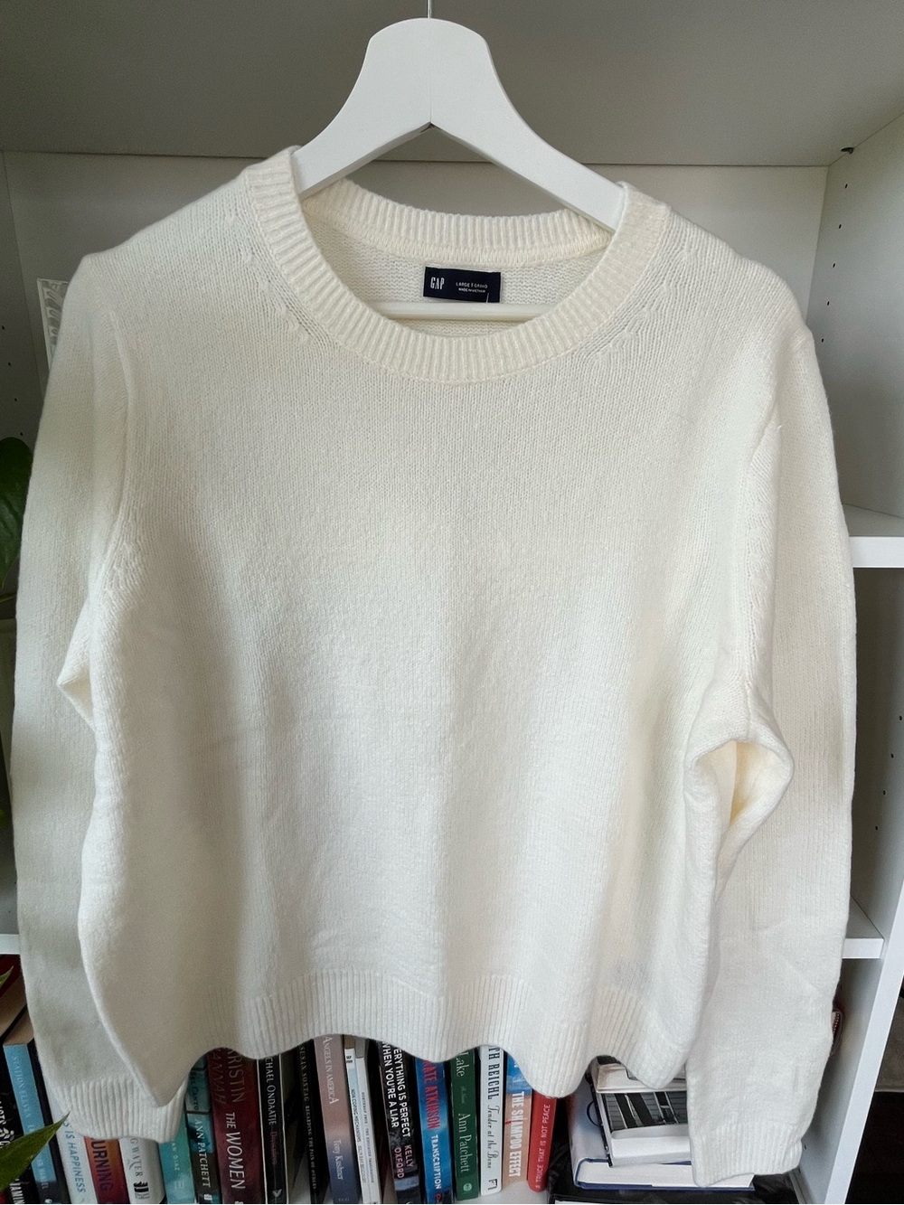GAP Cream Pullover Crew Neck Sweater Size Large NWT